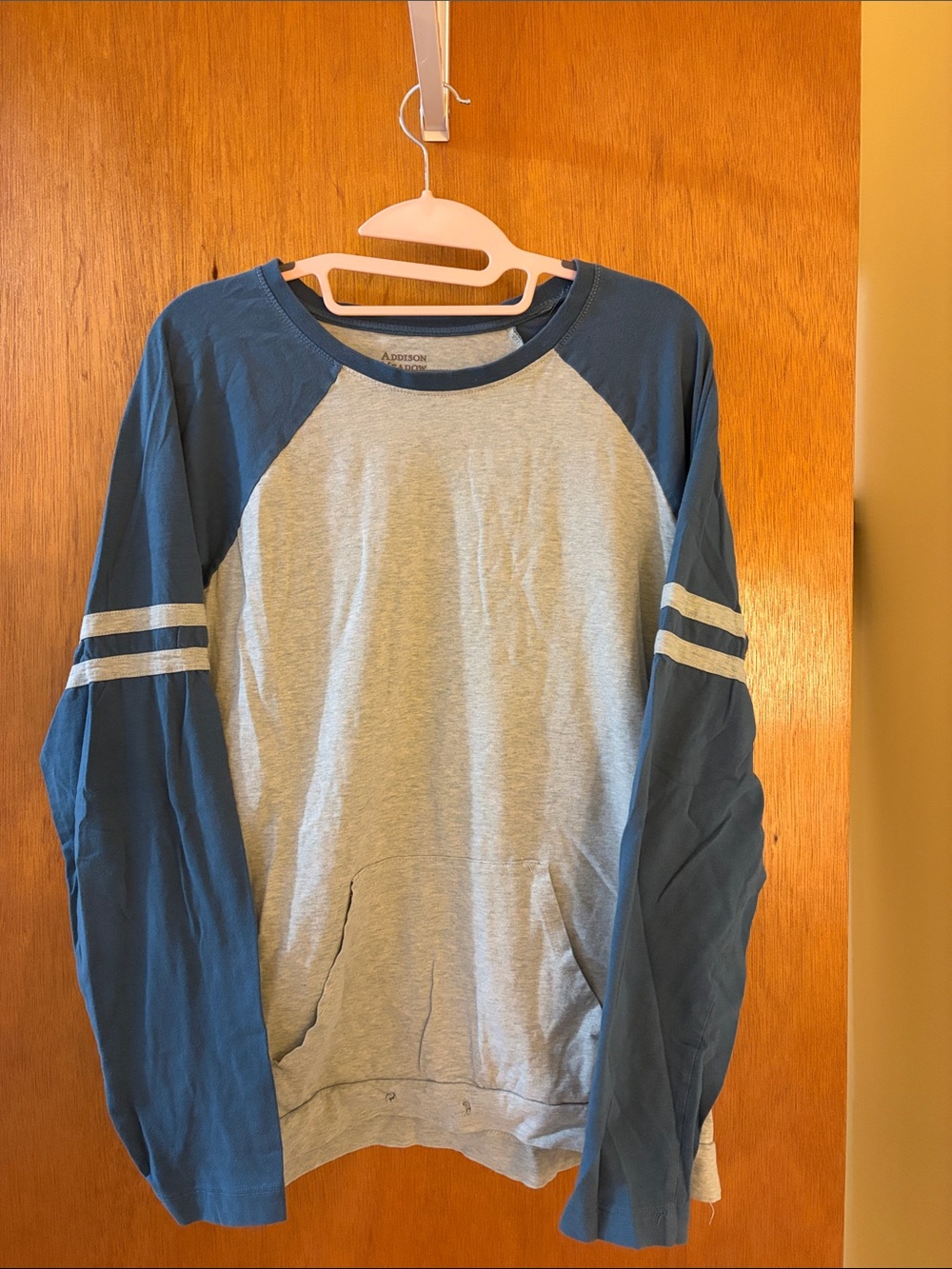Women's Blue & Gray Raglan Sweater